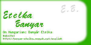 etelka banyar business card